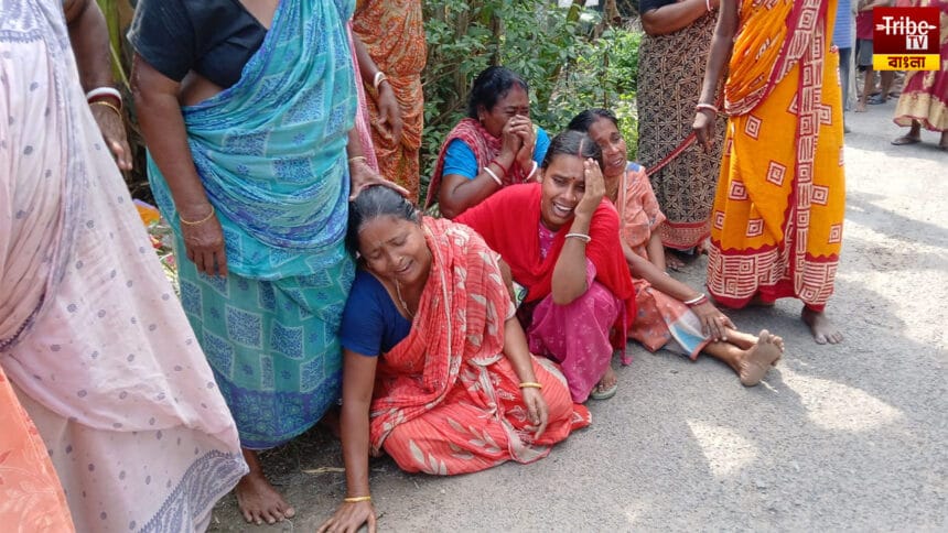 পিষে মৃত্যু মহিলার