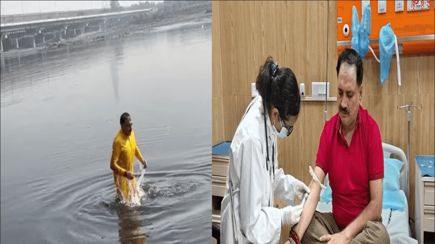 Virendra Sachdeva Dip in Yamuna