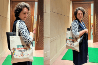 Priyanka brought a bag to parliament