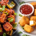 Schezwan Paneer And Paneer Pakora