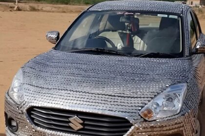 Car Decorated With Coin