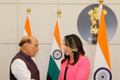 Rajnath Singh Meets Tulsi Gabbard
