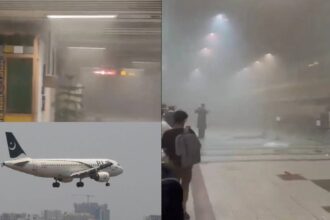 Fire at Lahore Airport