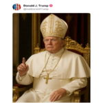 Trump in Pope Dress