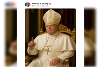 Trump in Pope Dress