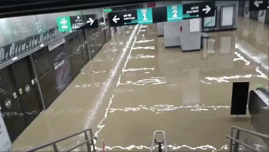Underground Metro Station Flooded