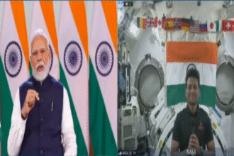 Modi interact with Shubhanshu Shukla