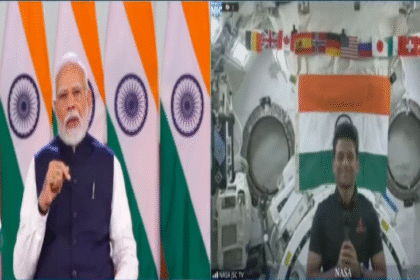 Modi interact with Shubhanshu Shukla