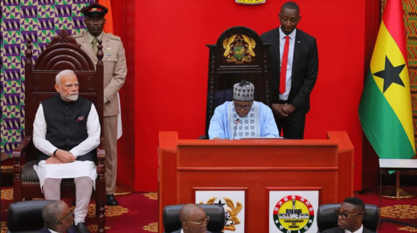 Modi sets off buzz in Ghana Parliament