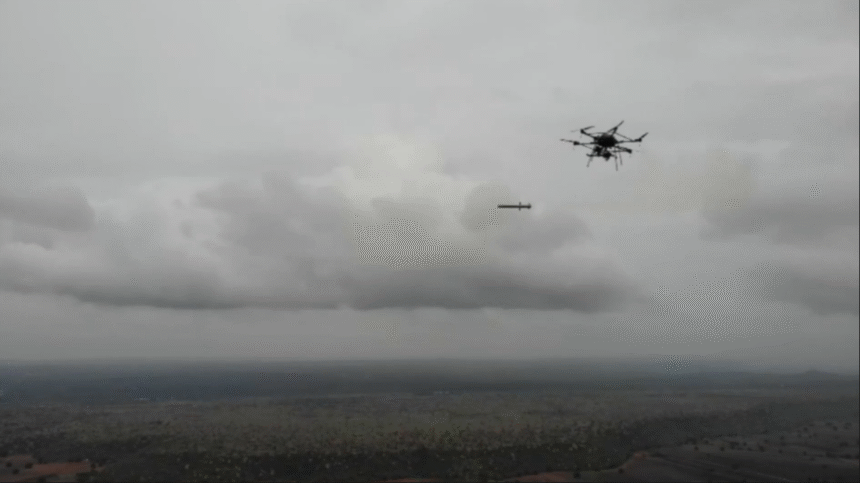 Missile Launched From A Drone