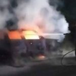 Ambulance Catches Fire