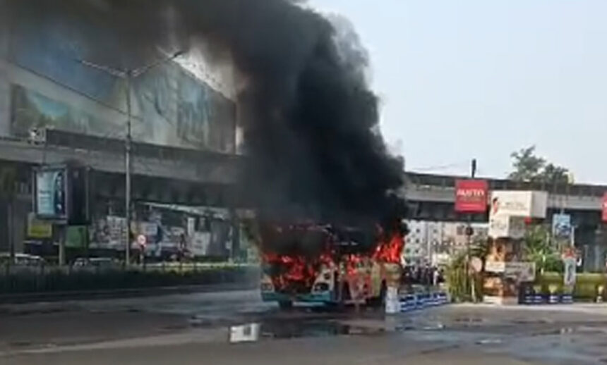 Fire in Government Bus