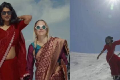 Saree Snowboarding
