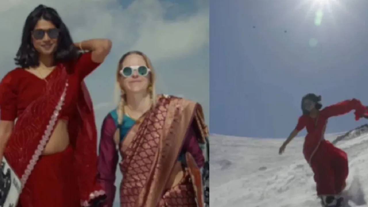 Saree Snowboarding
