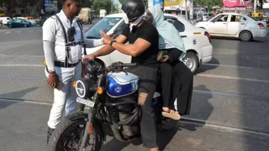Kolkata Police On Bike