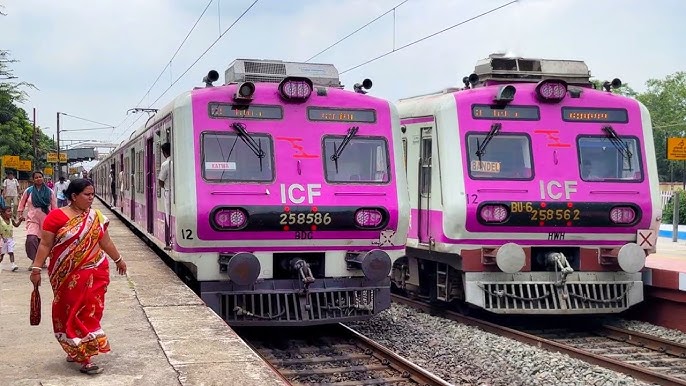 Pink ICF EMU Spotting at Howrah Katwa Line | Eastern Railway
