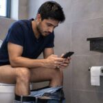 Mobile in Toilet