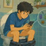 Mobile in Toilet