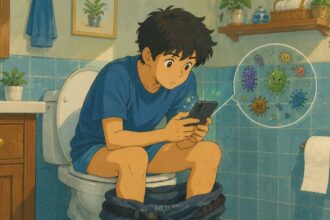 Mobile in Toilet