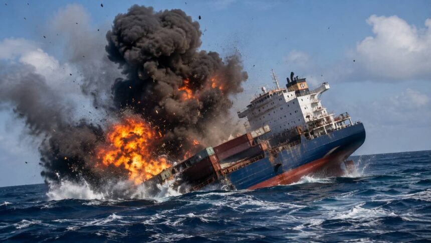 Cargo Ship Attacked